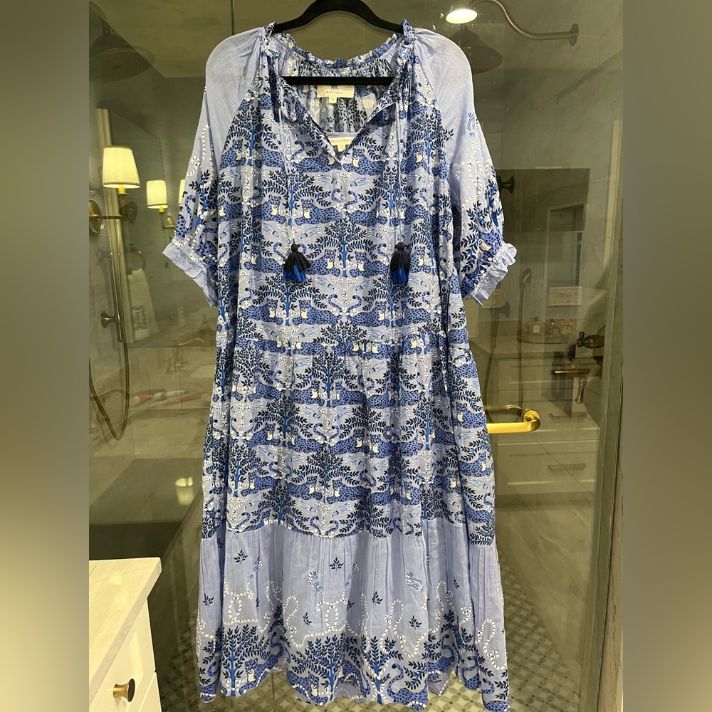 Printfresh Blue and White Patterned Dress